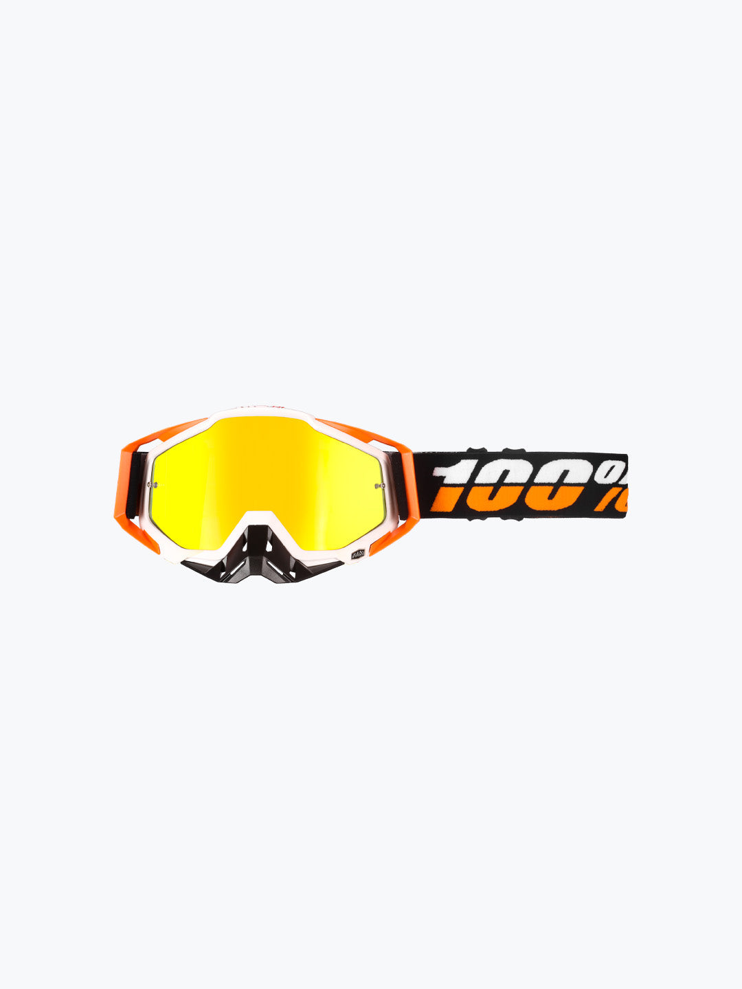 100% Goggles Orange White Gold Tint