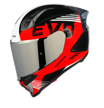 Korda Evo Artemis Full Face Helmet – Gloss Black/White/Red