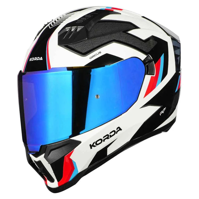 Korda Evo Orcus Full Face Helmet – Gloss White/Blue/Red