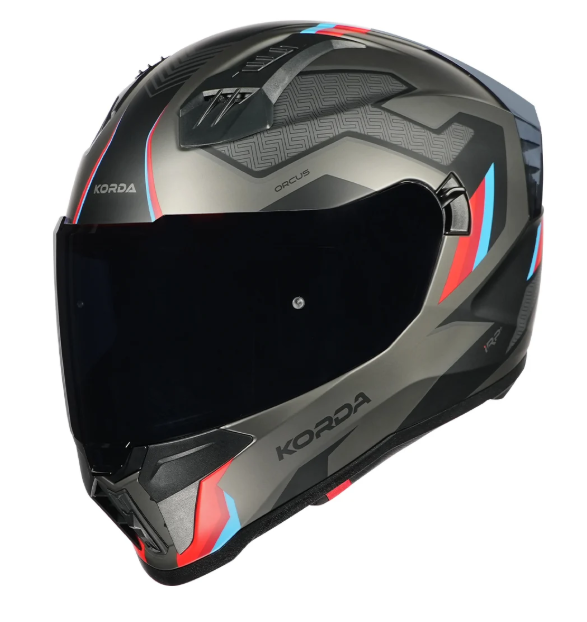 Korda Evo Orcus Full Face Helmet – Matt Grey/Blue/Red