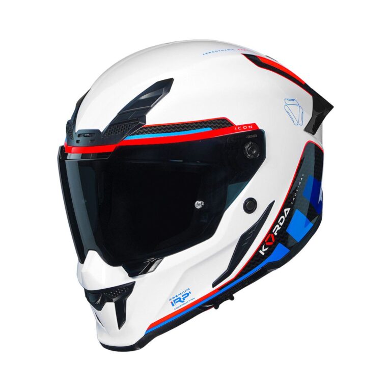 Korda Icon Tokio Full Face Helmet – Gloss White/Blue
