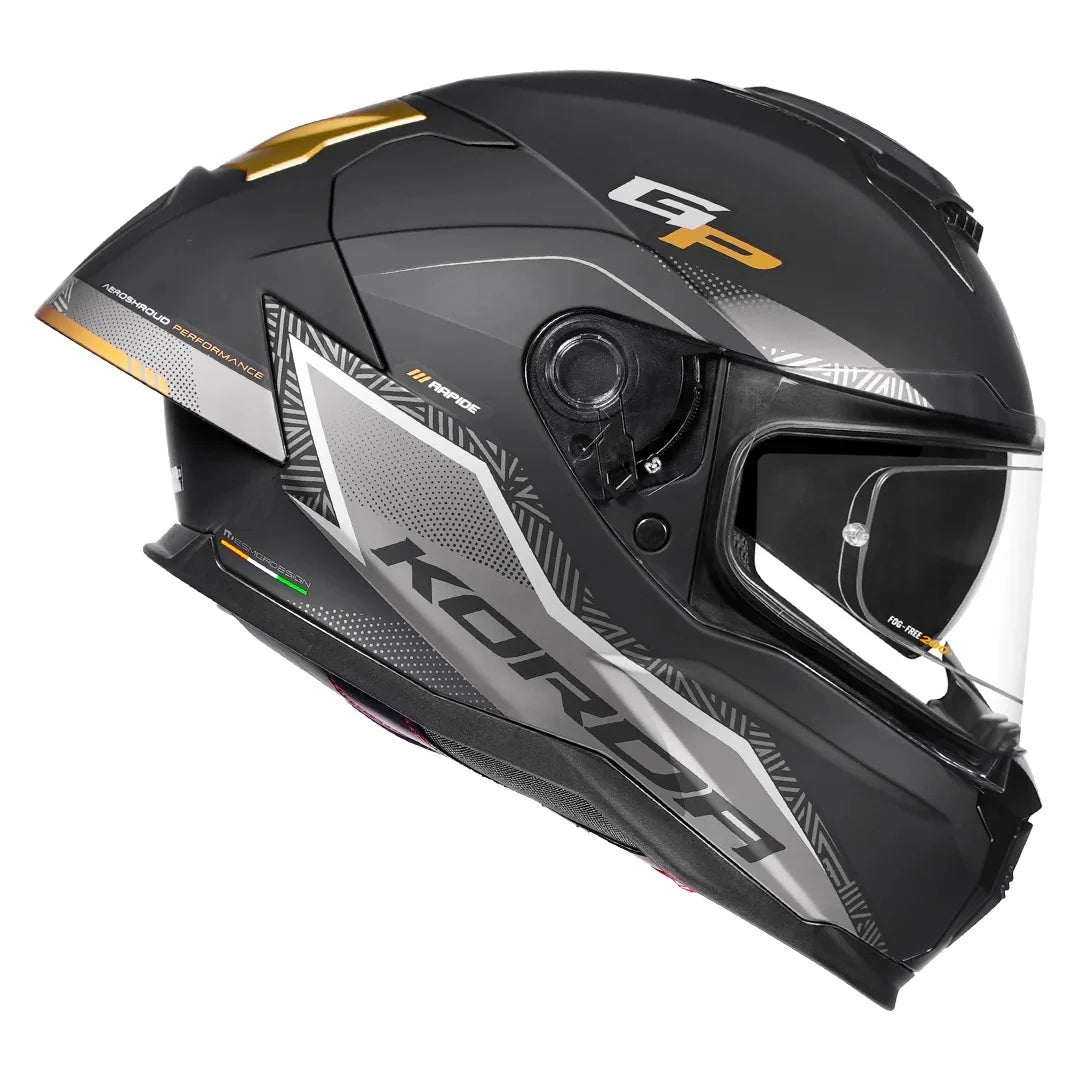 Korda Sonic GP Rapide Full Face Helmet – Matt Gold