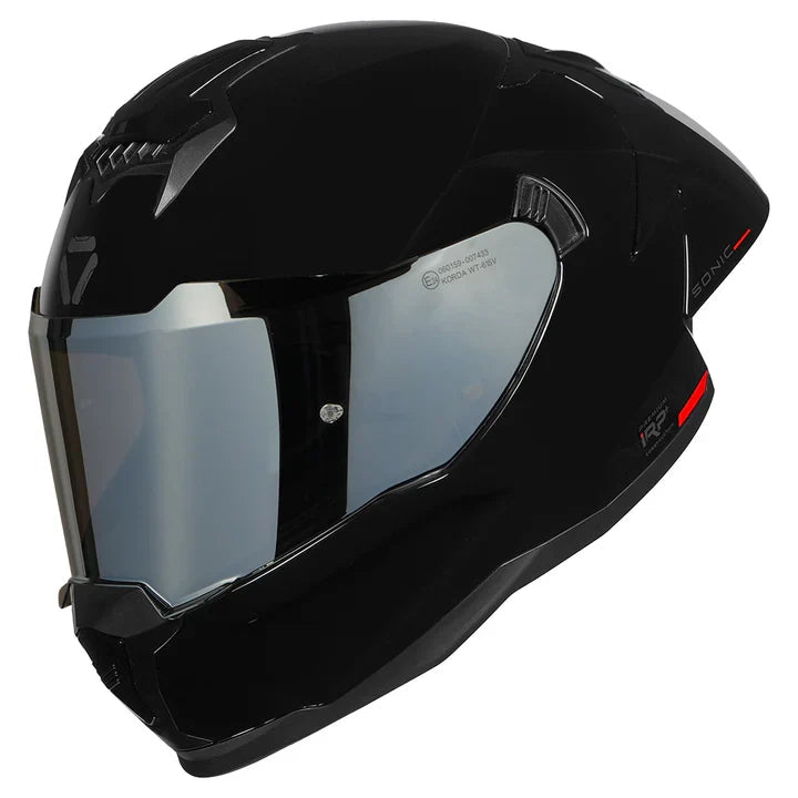 Korda Sonic GP Solid Full Face Helmet – Gloss Black