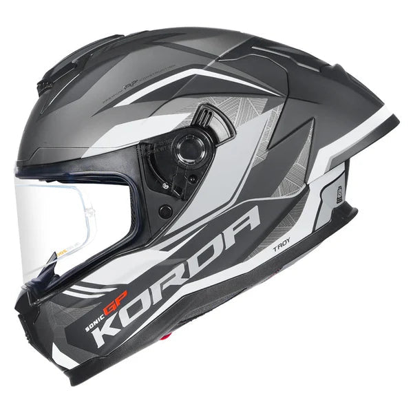 Korda Sonic GP Troy Full Face Helmet – Matt Grey