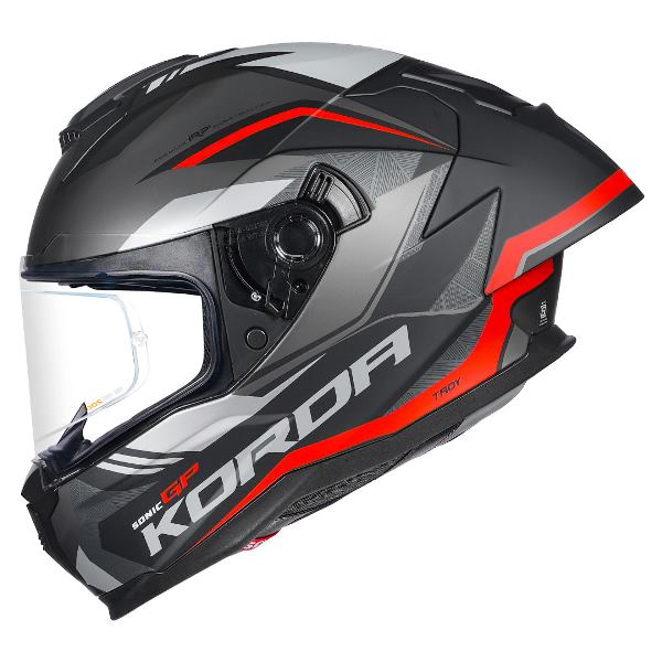 Korda Sonic GP Troy Full Face Helmet – Matt Red