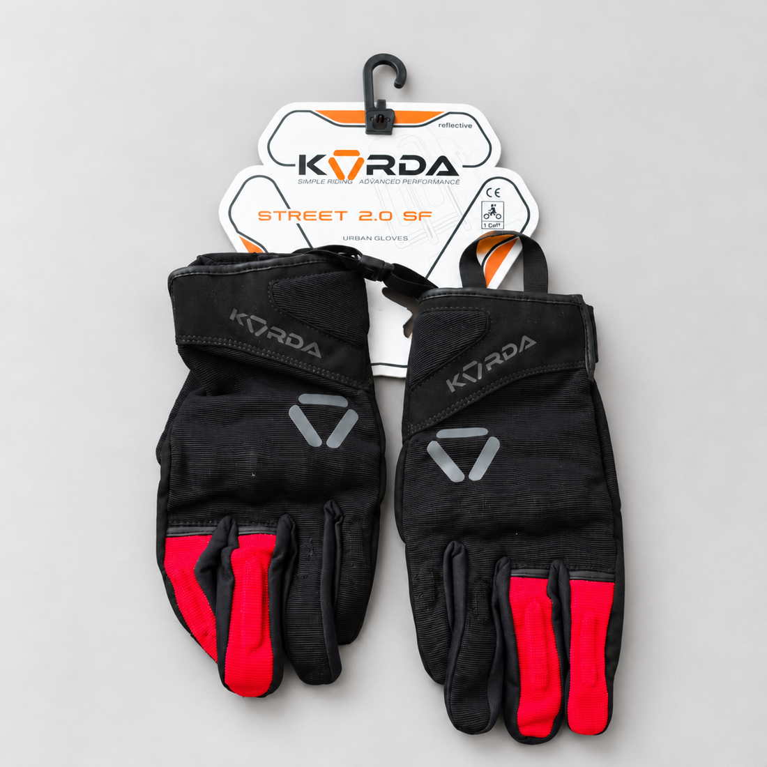 Korda Street 2.0 SF red and black riding gloves