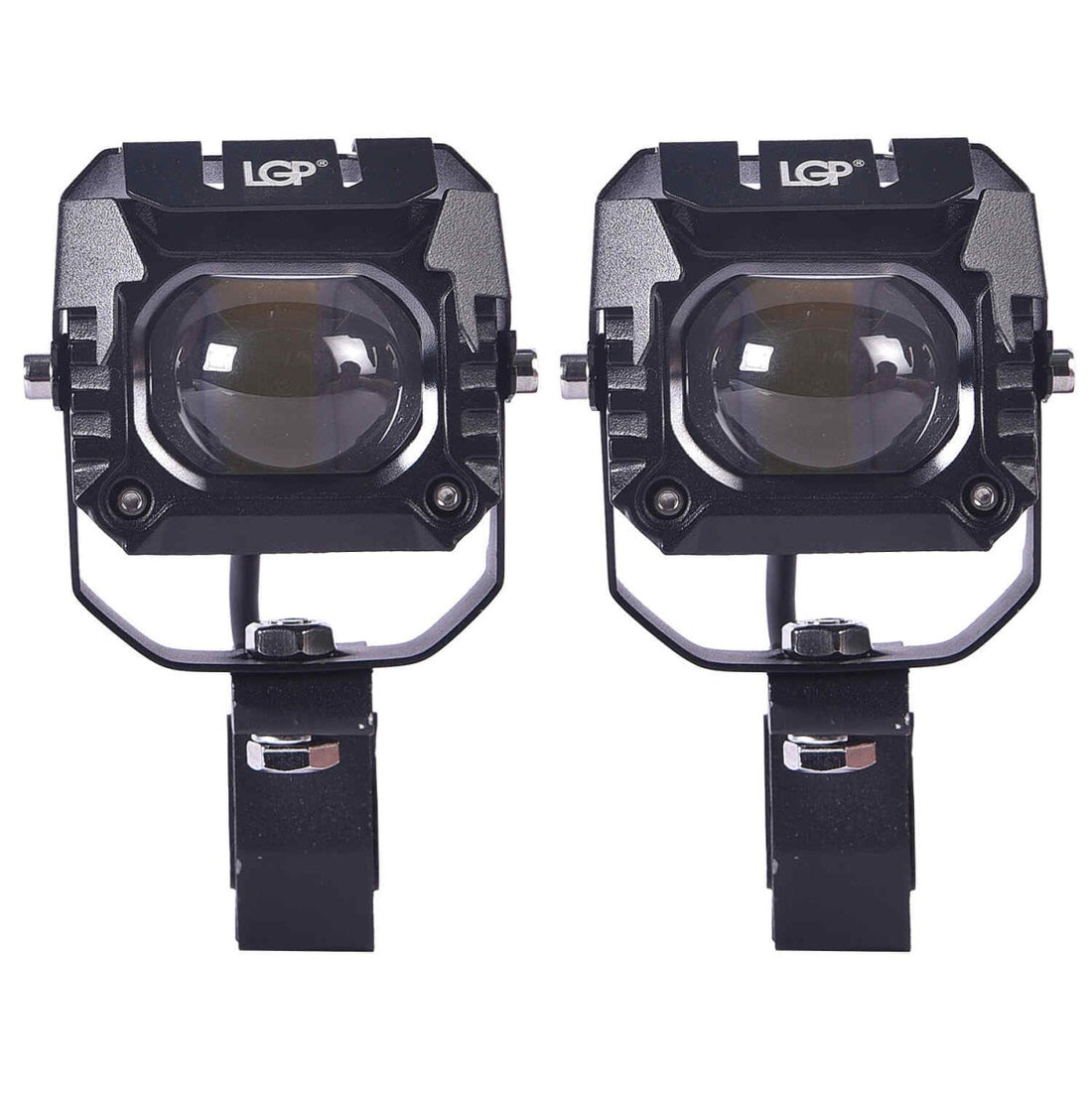LGP DK260 LED Fog Lamp for Bike (Pair) | Wiring Harness & Wired Switch Included | High Power, Universal Motorcycle Fit