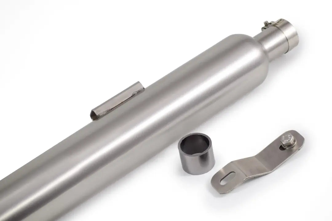 Powerage Slip-On Exhaust for Royal Enfield 350 / 500 – Brushed Steel Long Type Performance Exhaust