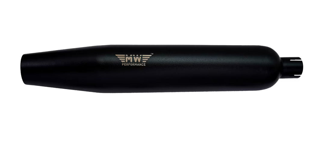 Motowings Magnetor Black Performance Exhaust for Royal Enfield Meteor 350 / Classic 350 Reborn (BS6 J Platform) – Stainless Steel 304