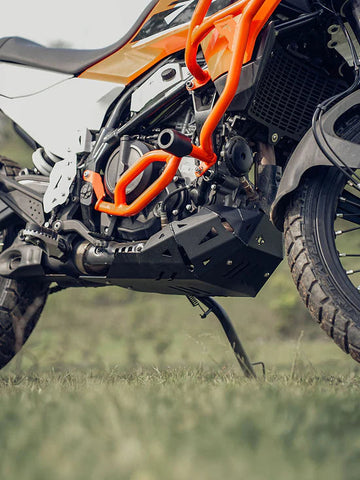 KTM Adventure 390 (2025 Model)/ 250 ADV/390 Adv R/390 Adv X+/390 Adv S 2025 Vambrace Bashplate Black – Legundary Customs
