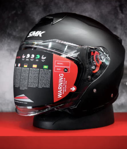 SMK Gtj Solid Open Face Half Helmet - Matt Black – MA200