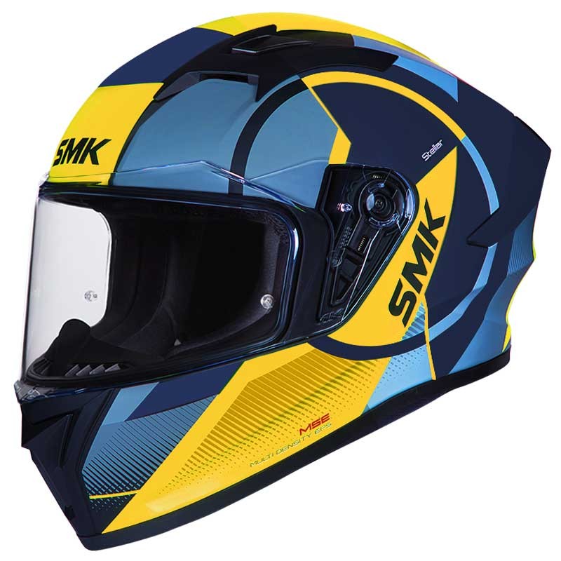 SMK Stellar Faro Ma 554 Blue Yellow Helmet