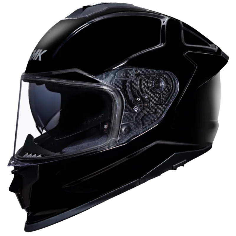 SMK Titan GL200 Black Helmet - Glossy Black Full Face Helmet