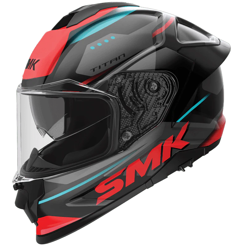 SMK Titan Sporter – Matt White Black Red – (MA235) Helmet