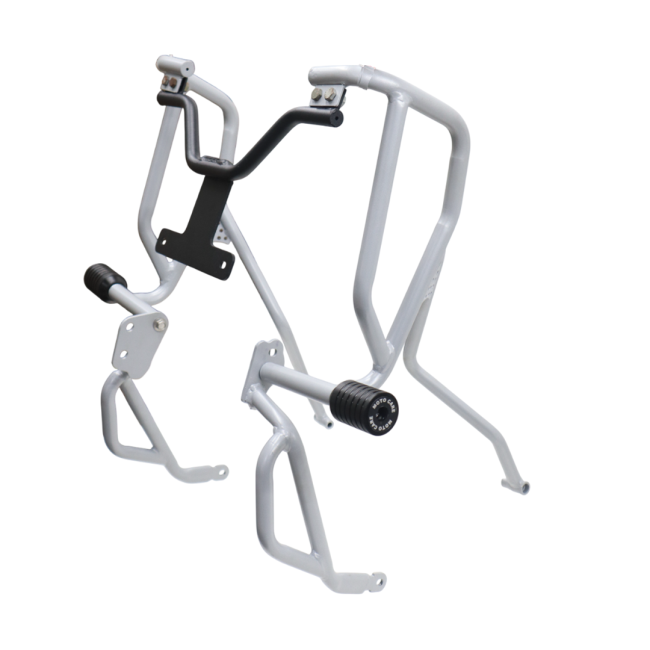 Upper Lower Crash Guard (silver) For Hero Xpulse 210 - Motocare