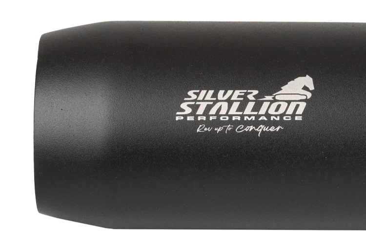 Silver Stallion Performance Exhaust for Royal Enfield Classic 650 | +2 BHP Power Boost Slip-On Exhaust | Silver, Matte Black & Brushed