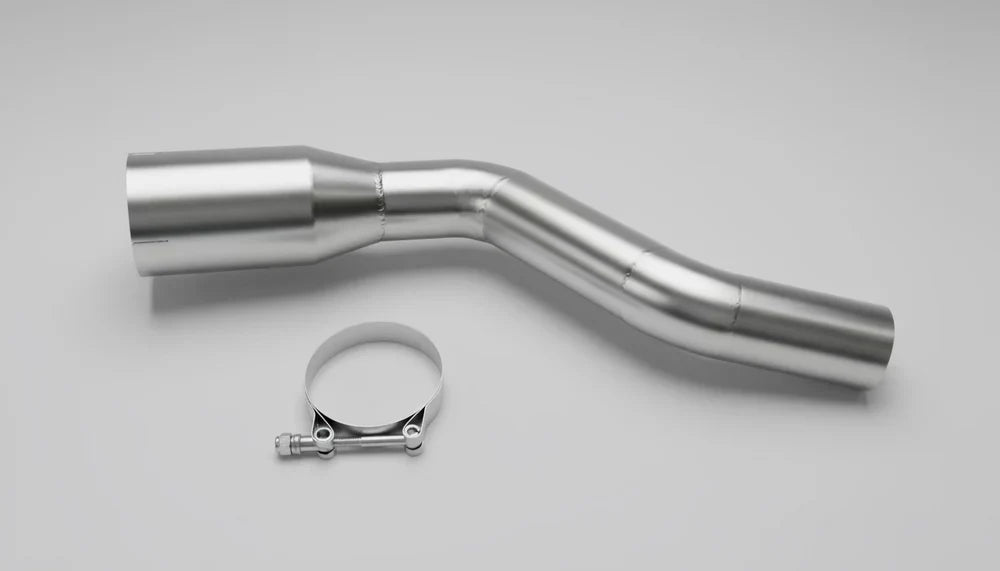 Barrel Rogue 2.0 Slip-On Exhaust with Mid Pipe for KTM Gen 3 Duke 250 & Duke 390 | 304 Stainless Steel Performance Exhaust (Black & Steel)