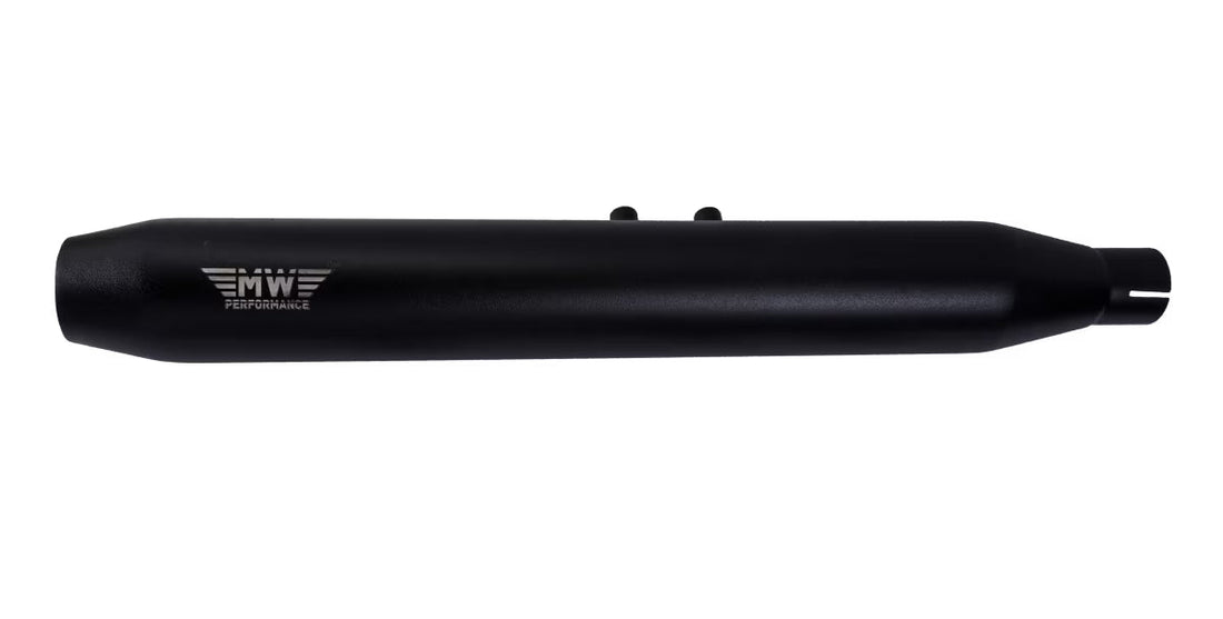 Motowings Performance Type I Short Barrel Exhaust Black | Royal Enfield Classic 350/500 BS3 BS4 BS6 | Stainless Steel 304 Slip-On Silencer