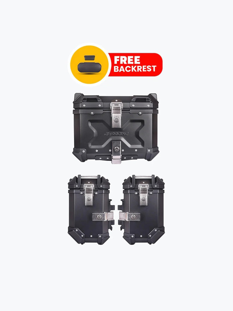 Set Of 3 Combo Of Jb Tc X45L Premium Black With Back Rest Pad + Jb Sb X36L Premium Black