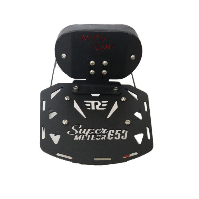 CNC CARRIER PLATE WITH BACKREST (WITH BIKE LOGO) FOR SUPER METEOR 650 - Image 2