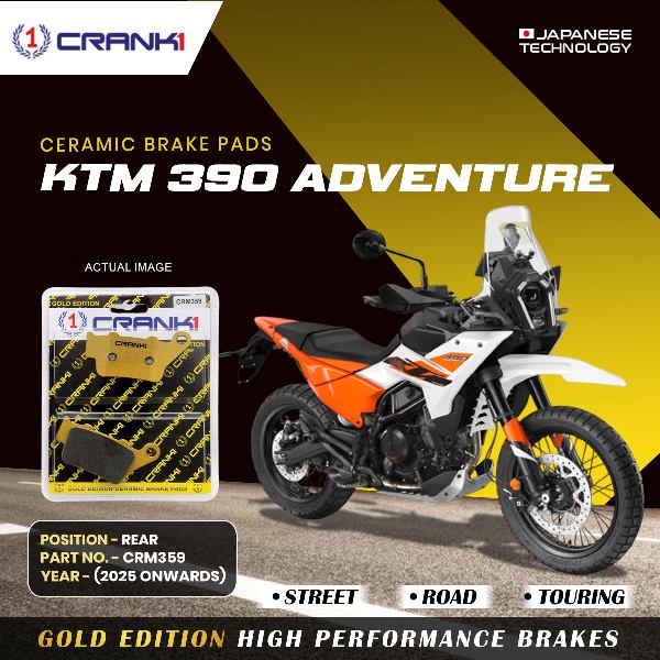 CRANK1 Brake Pad For Rear KTM Adventure 390 (2025 Onwards)-CRM359