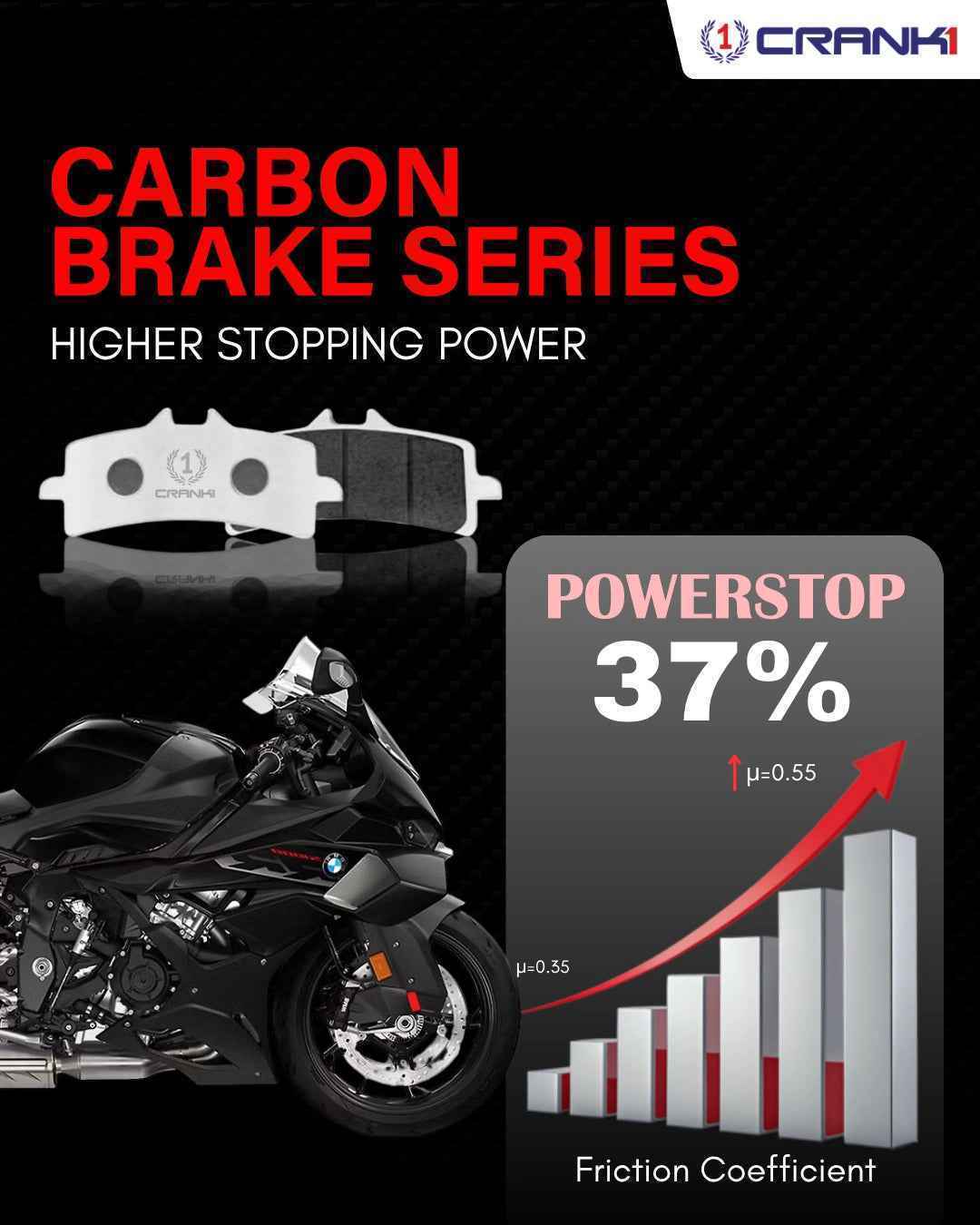 CRANK1 Carbon Brake Pads Front Aprilia RS 457 - CFB606 - Image 6