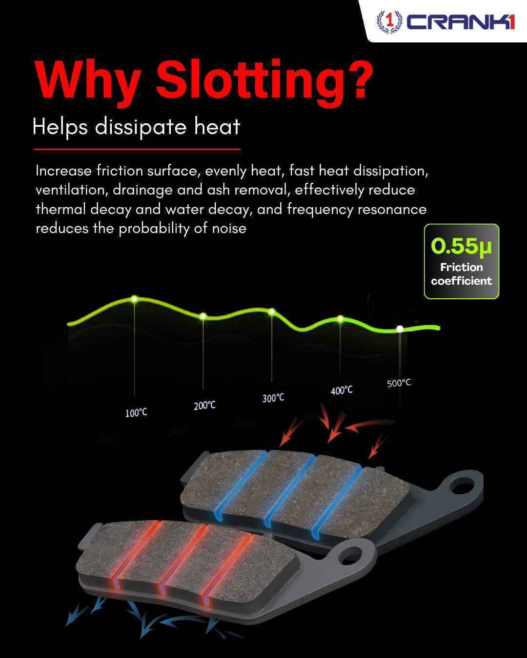 CRANK1 Carbon Brake Pads Front Aprilia RS 457 - CFB606 - Image 3