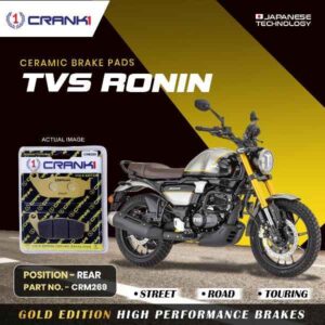 Crank 1 Ceramic Brake Pads For TVS Ronin - Rear - CRM269