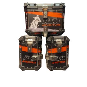 KTM Trailmaster Aluminium Luggage Set 45L & 2×38L | 3 Box Set