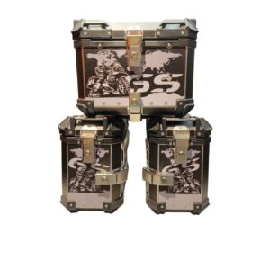 BMW GS Aluminium Side Panniers & Top Box 45L/38L/38L | Black