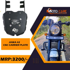 Moto care CNC Carrier Plate For Jawa 42(Black)
