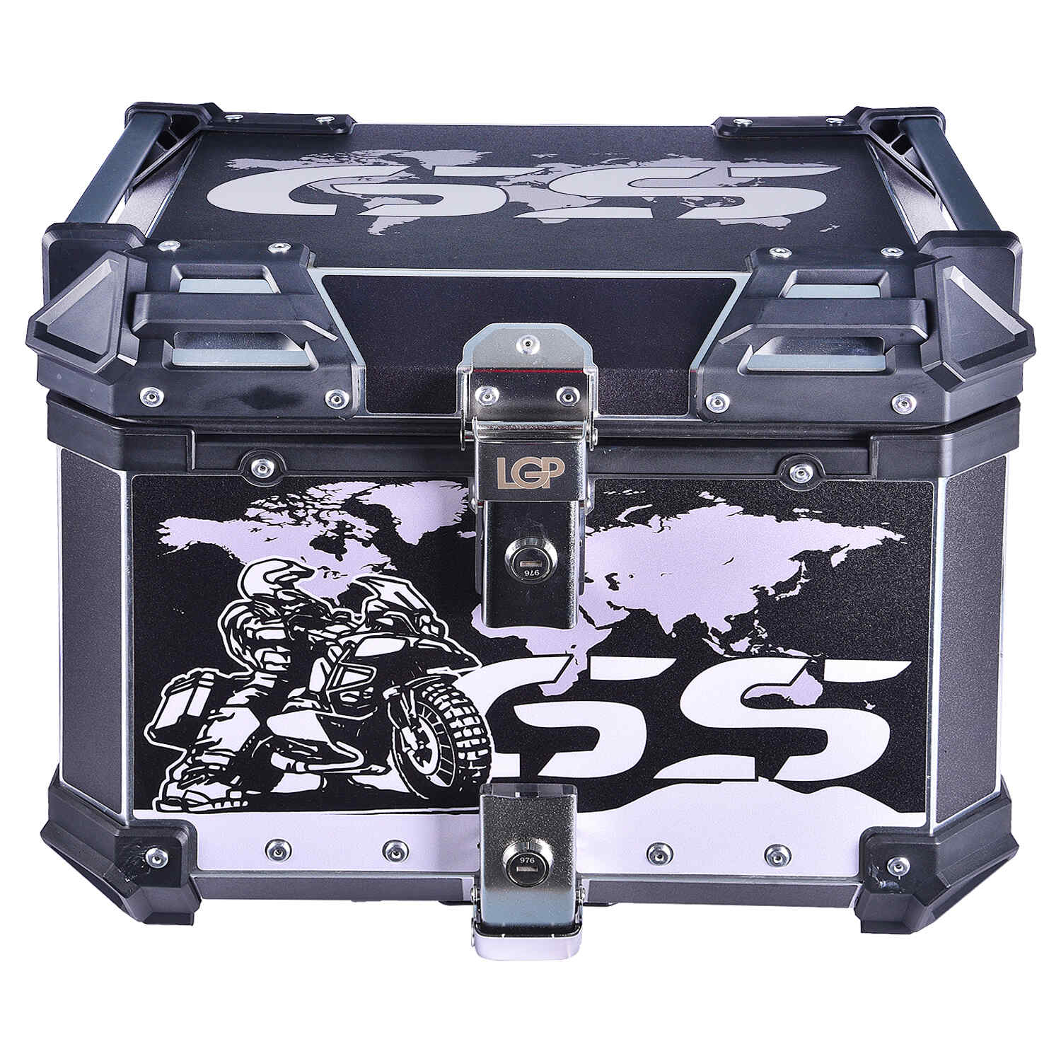 LGP TOP BOX 45L BLACK GS WITH BACKREST