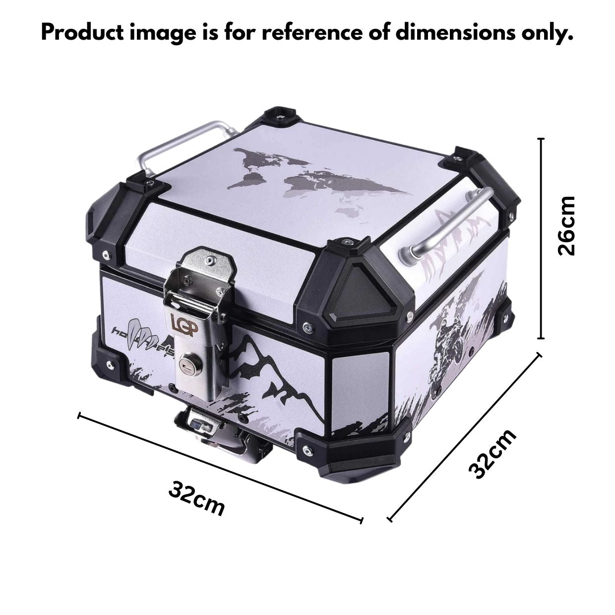 LGP TOP BOX 18L WHITE GRAPHICS - Image 4