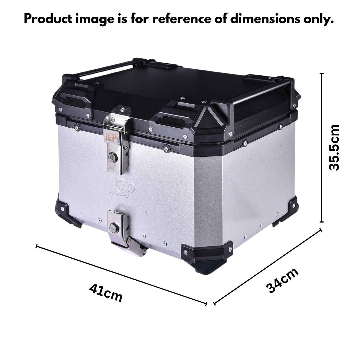 LGP TOP BOX 45L BLACK GS WITH BACKREST - Image 4