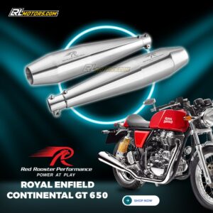 Royal Enfield Continental GT 650 Red Rooster Performance Exhaust Stellar