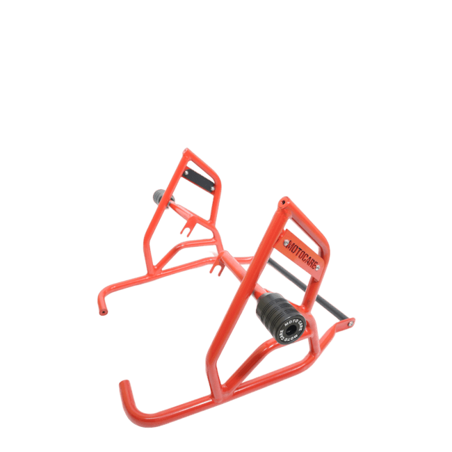 Royal Enfield Himalayan 411 - Motocare Dual Slider Crash Guard Type 2 with Plate - Image 6